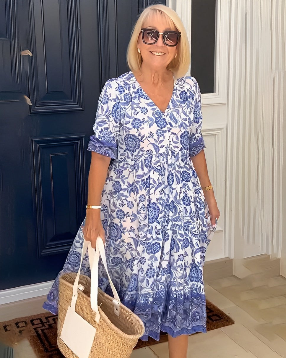 Tallis | Floral V-Neck Maxi Dress