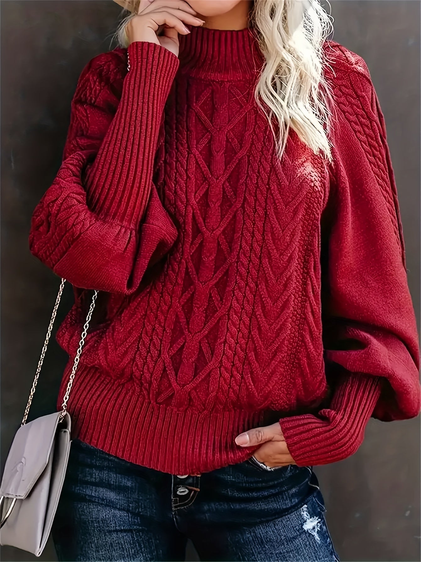 Charlotte – Cable Knit Turtleneck Sweater