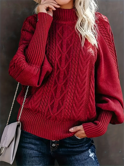 Charlotte – Cable Knit Turtleneck Sweater