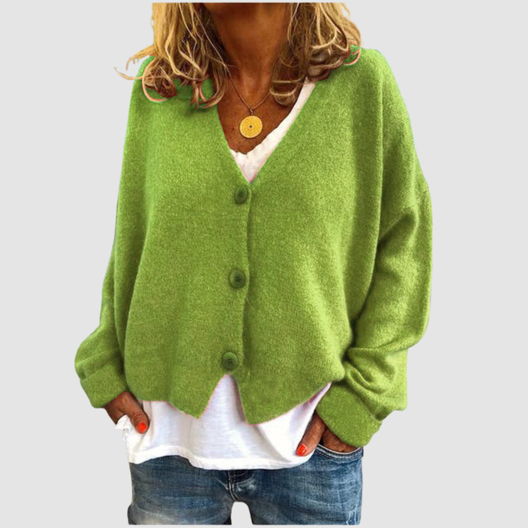 Mamie – Relaxed Knit Button-Up Cardigan