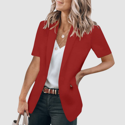 Lori – Short Sleeve Open Front Blazer