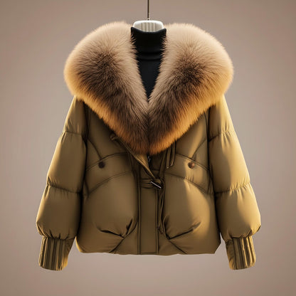 Sue – Quilted Puffer Jacket with Faux-Fur Collar