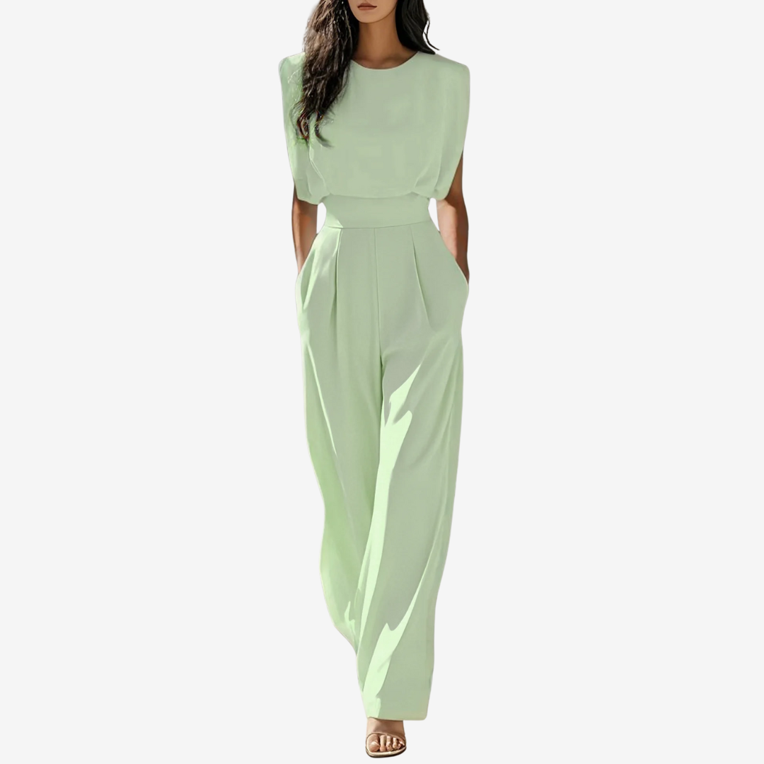 Ashlyn – Structured Sleeveless Wide-Leg Jumpsuit