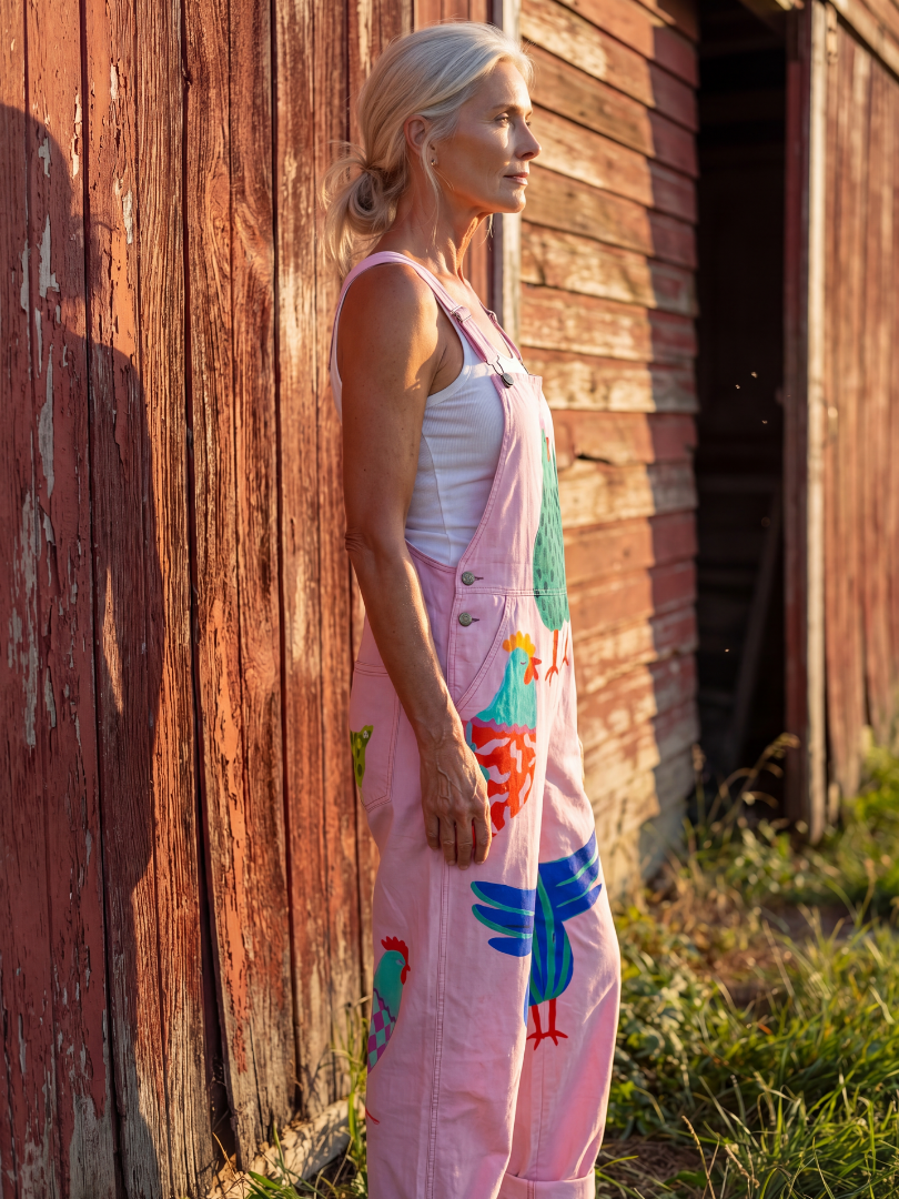 Danna | Hen-Print Overalls