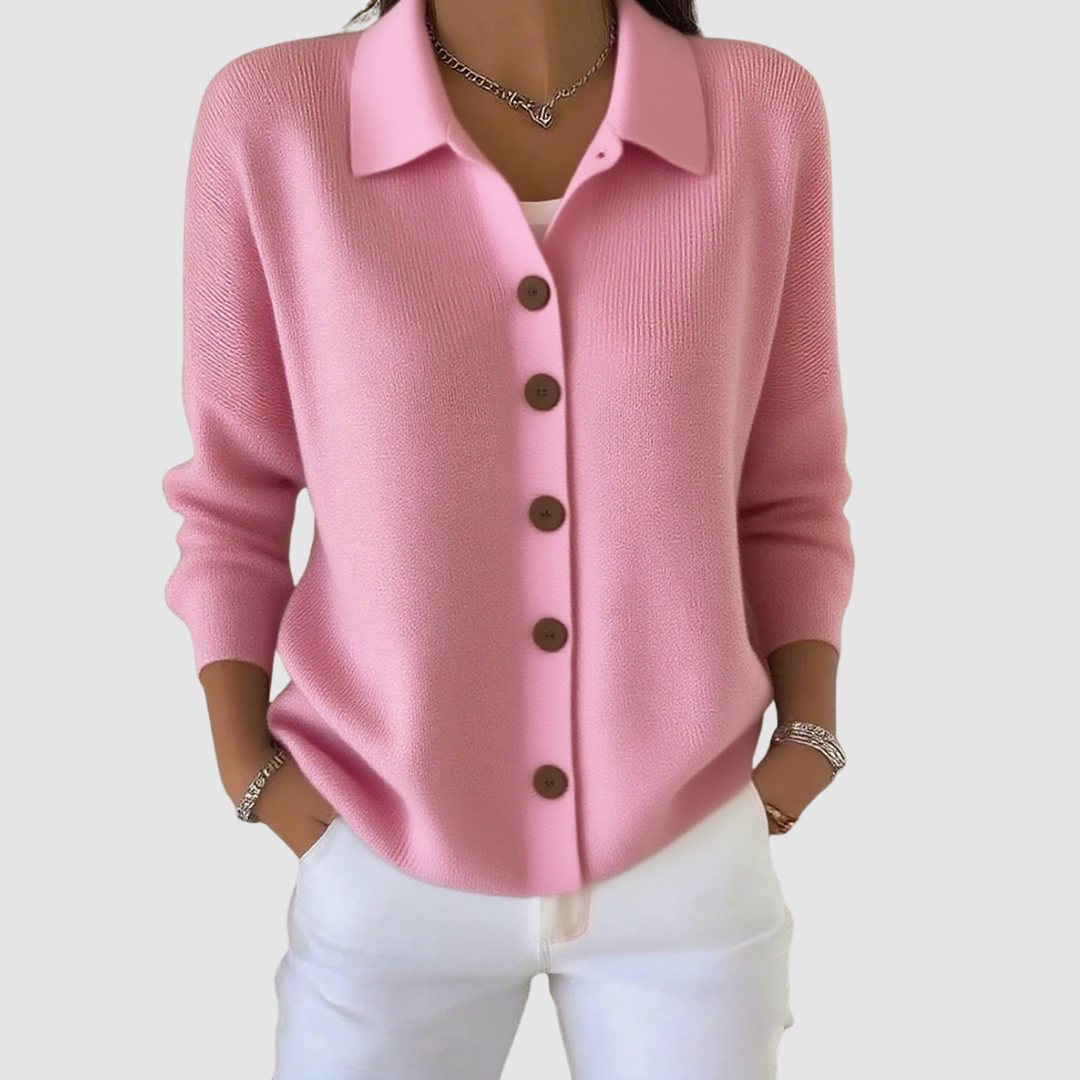 Leona – Button-Up Knit Cardigan