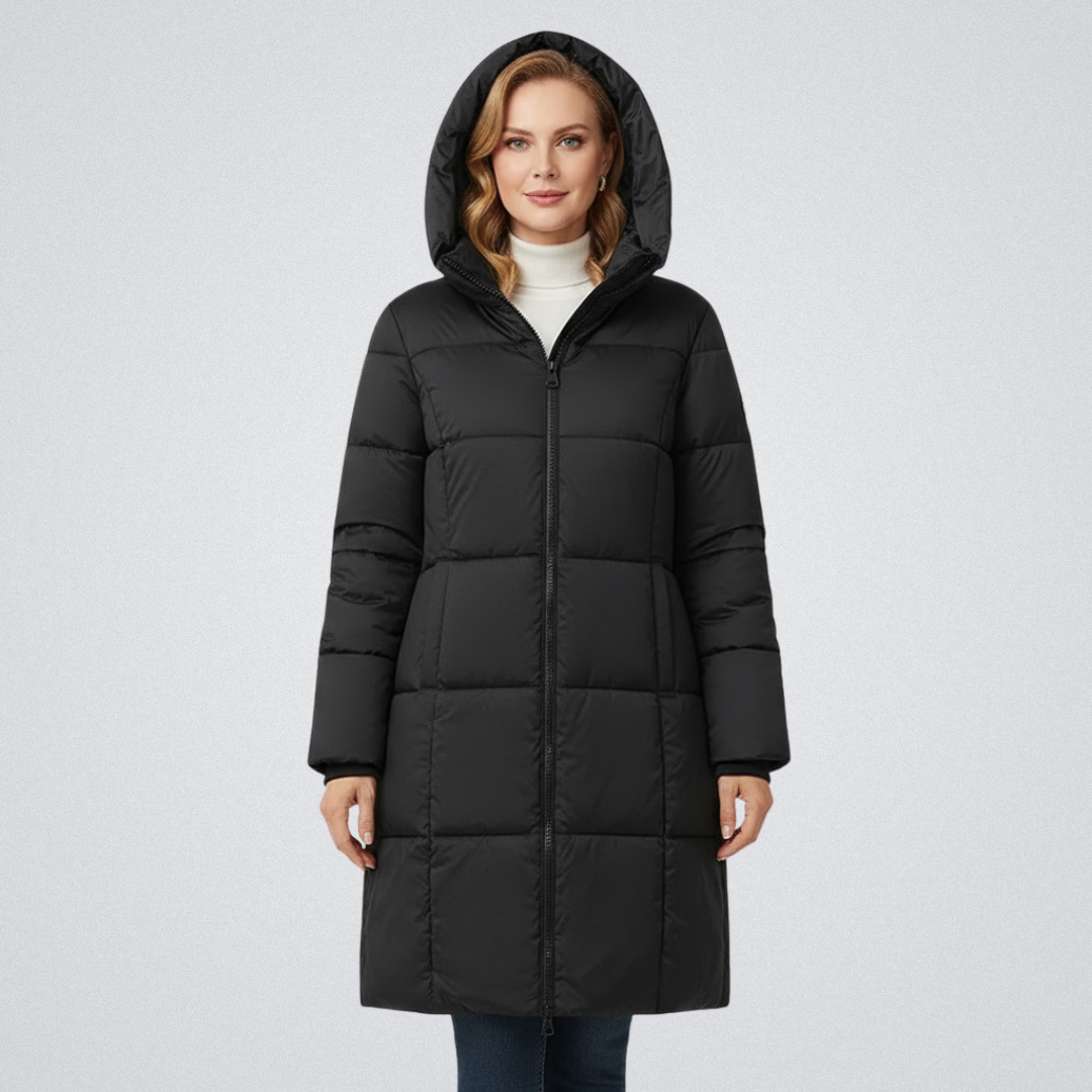 Imogene – Hooded Long Puffer Coat