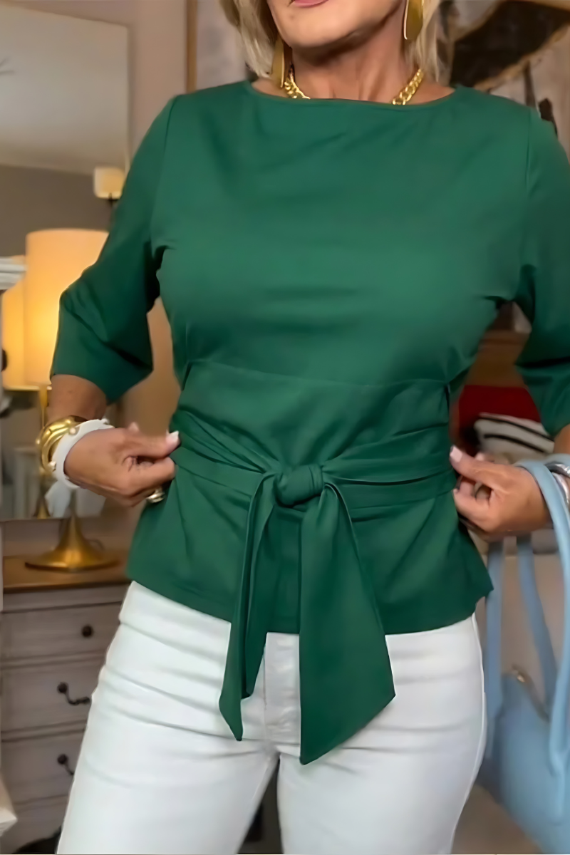 Josie – Belted Bow Waist Top