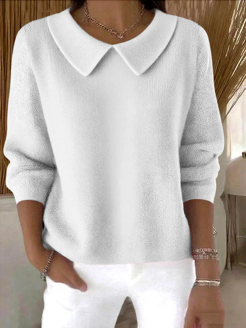 Imogene – Peter Pan Collar Long Sleeve Top