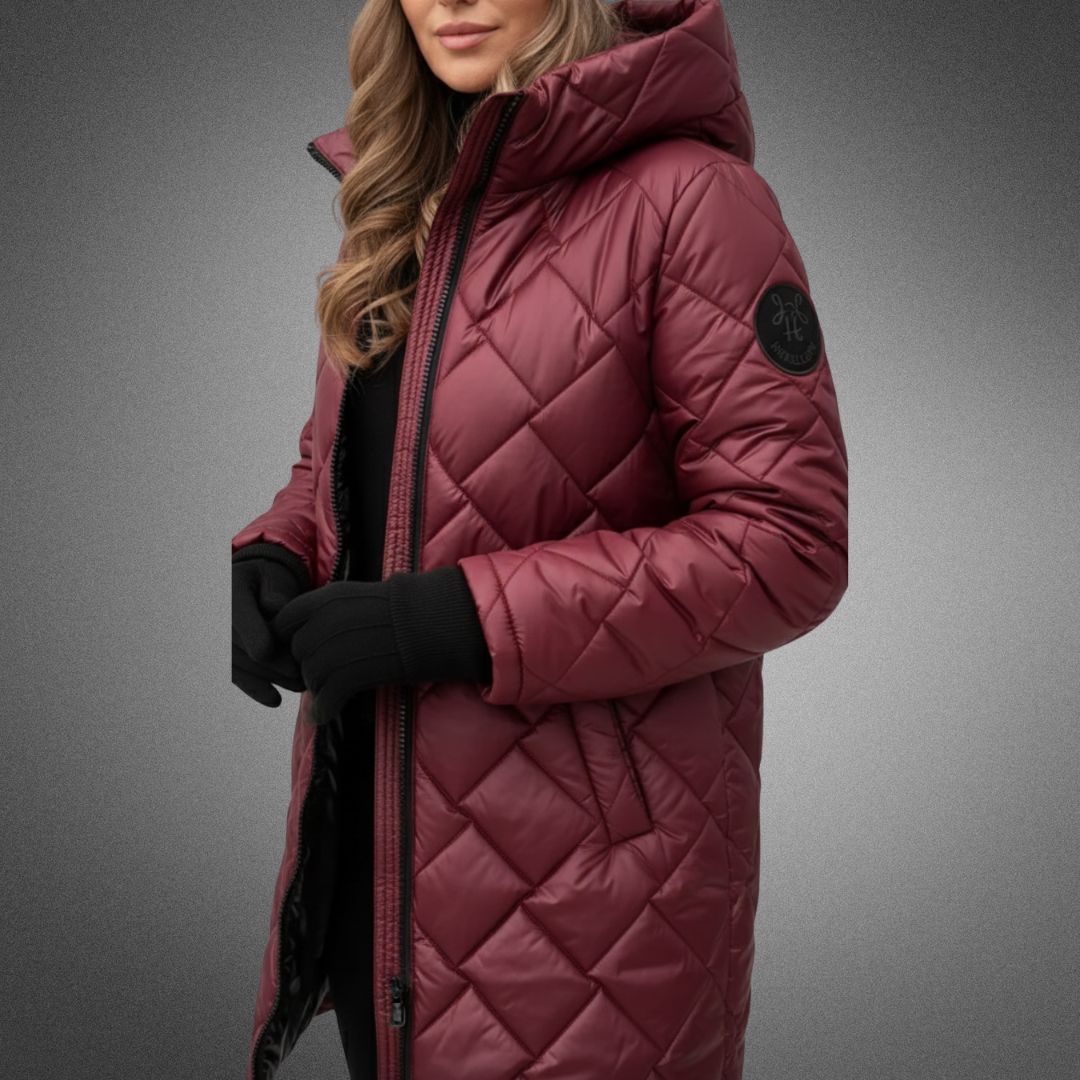 Debra – Quilted Padded Hooded Long Coat