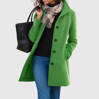 Ethel – Classic Tailored Single-Breasted Long Coat