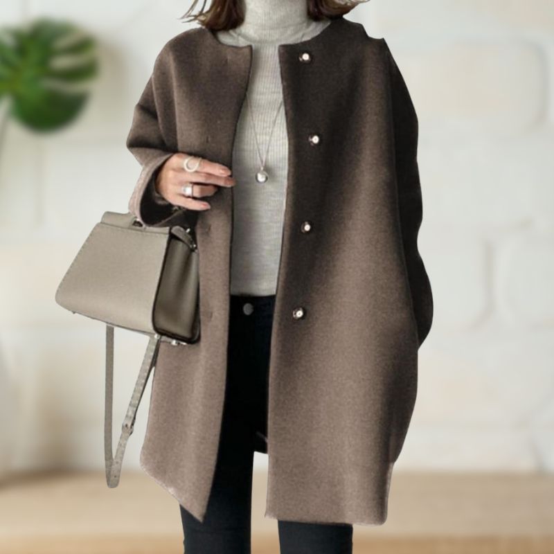 Shannon – Mid-Length Button-Front Coat
