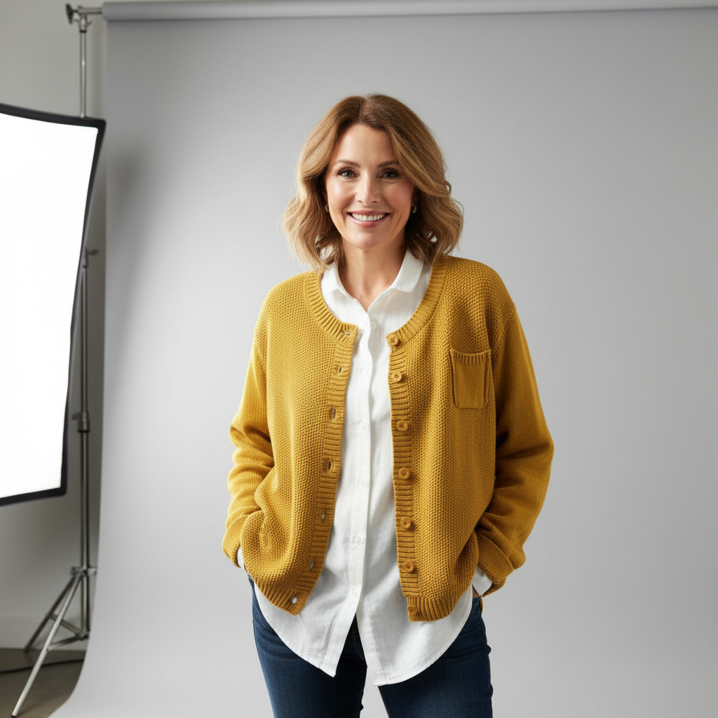 Bernice – Cozy Knit Button-Up Cardigan