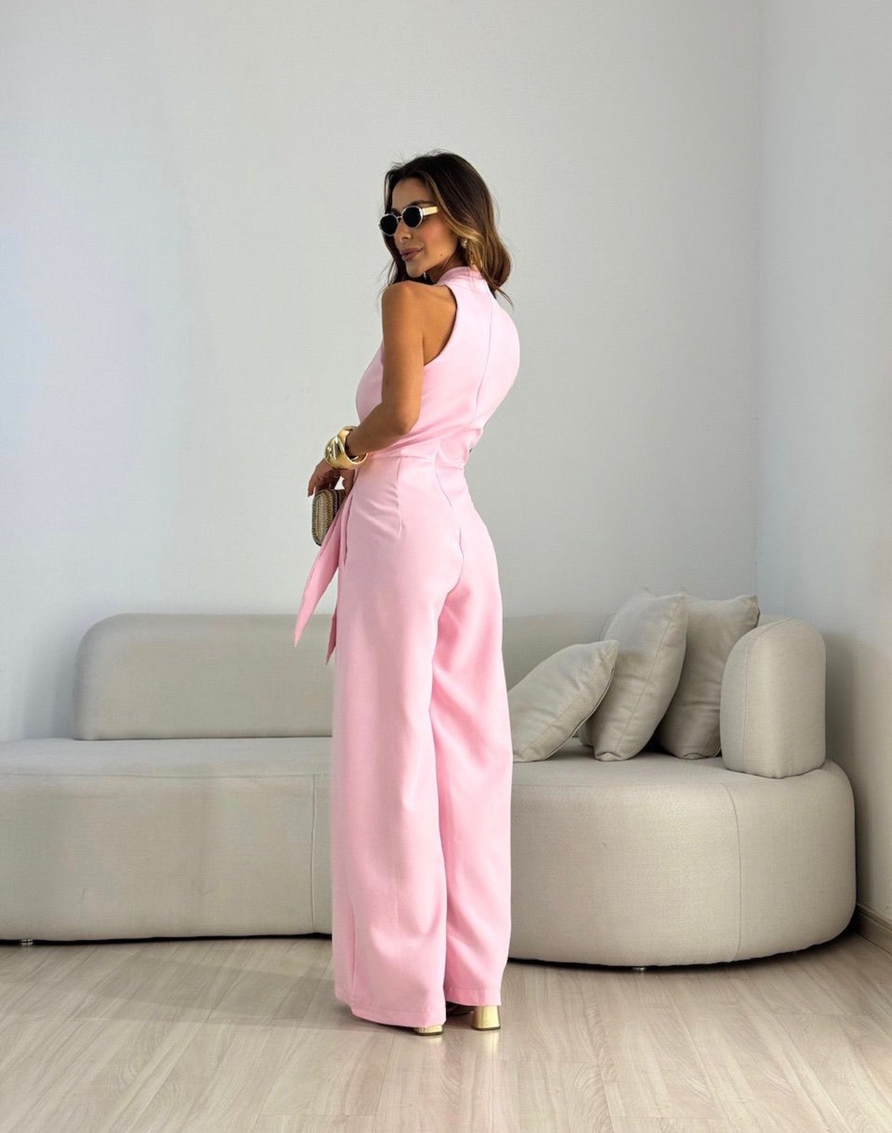 Reba – Halter Neck Wide-Leg Jumpsuit