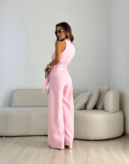 Reba – Halter Neck Wide-Leg Jumpsuit