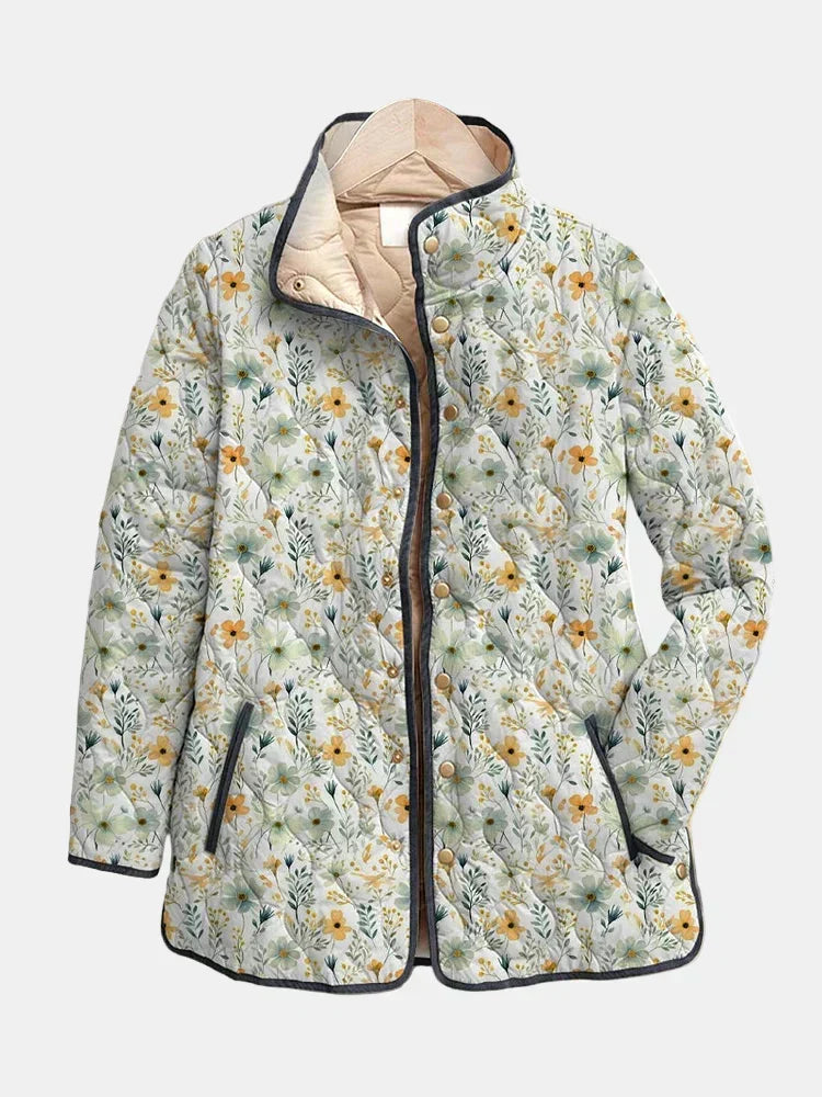 Viola | Delightful Floral-Printed Quilted Jacket