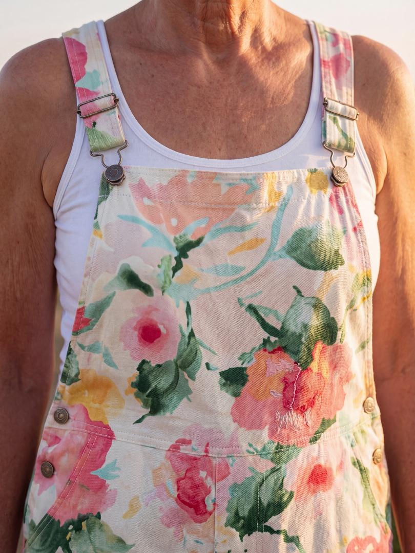 Christen | Floral-Print Overalls