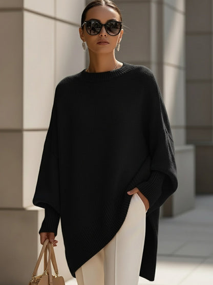 Harriet – Oversized Asymmetric Knit Sweater