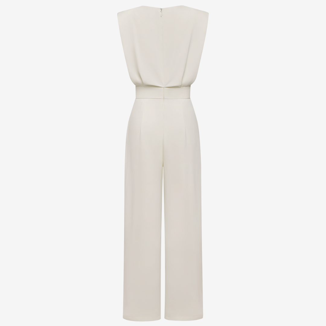 Ashlyn – Structured Sleeveless Wide-Leg Jumpsuit