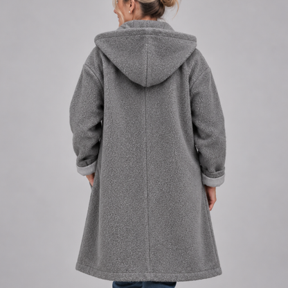 Gina – Hooded Button-Front Coat
