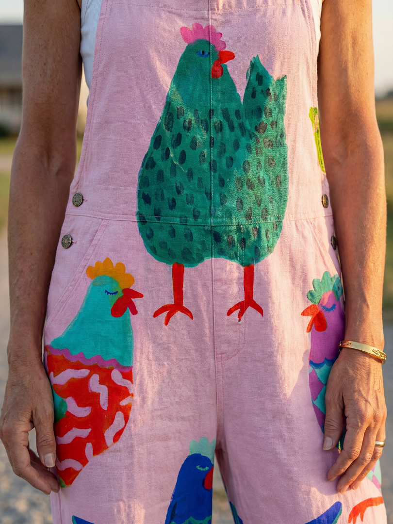 Danna | Hen-Print Overalls