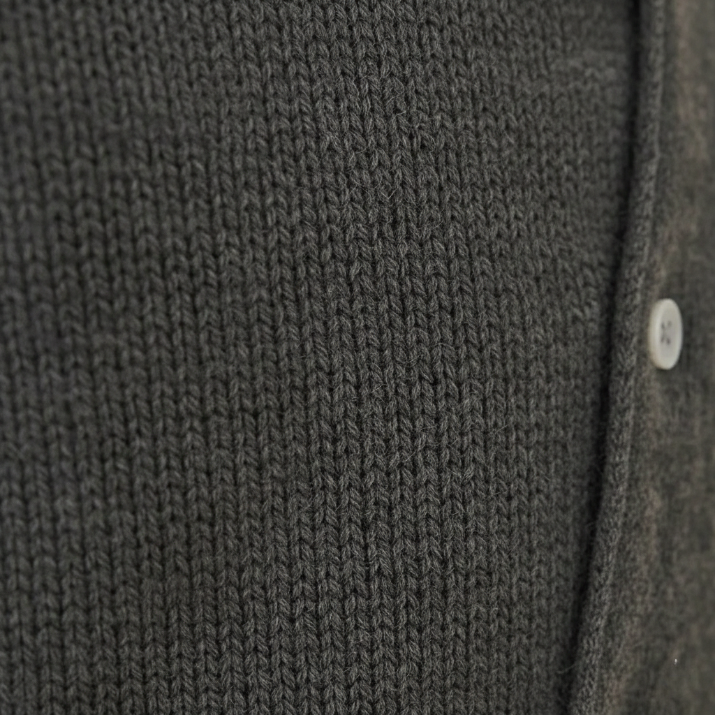 Gladys – Knit Cardigan with Diagonal Button Closure