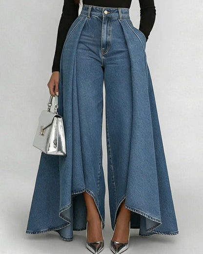 Wilma – High-Waist Flared Denim Pants