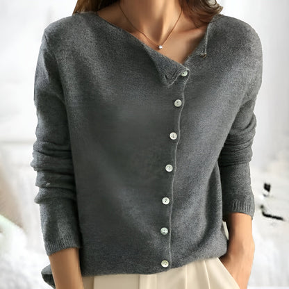 Evelyn – Button-Front Knit Cardigan