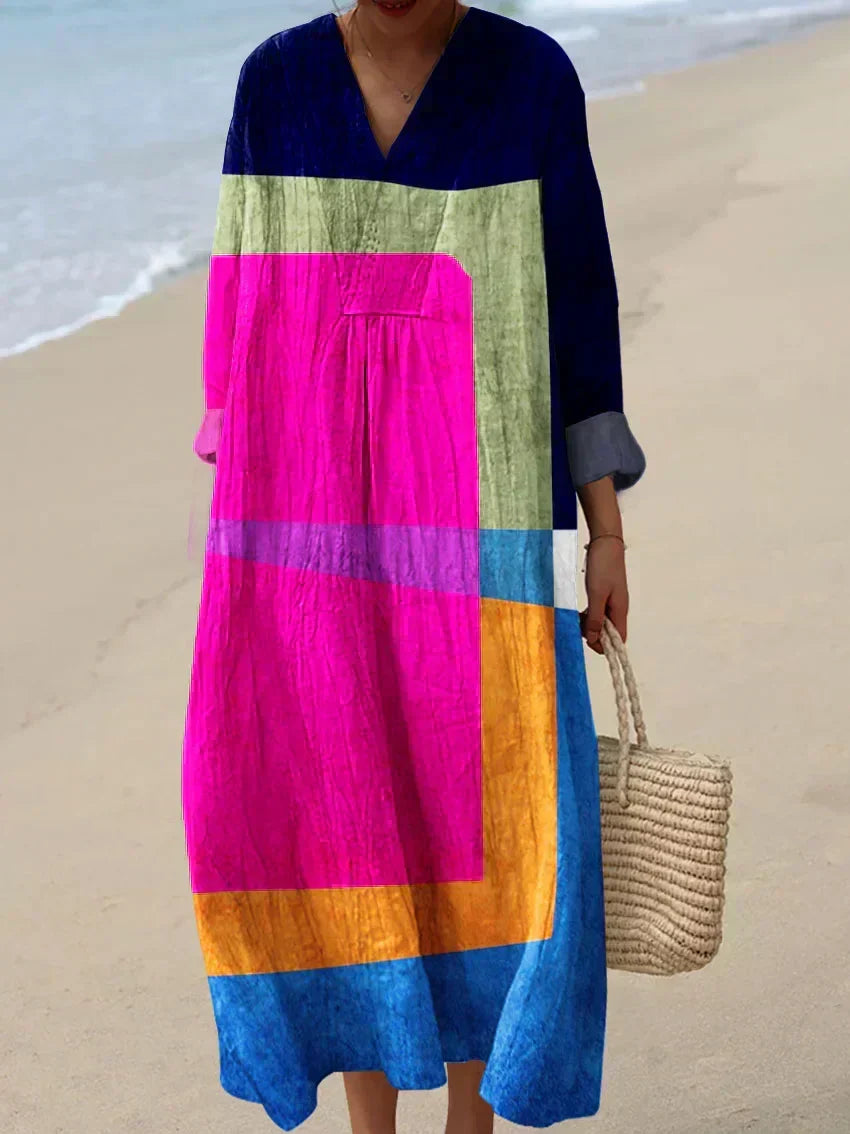 Wendi | Color-Block Maxi Dress