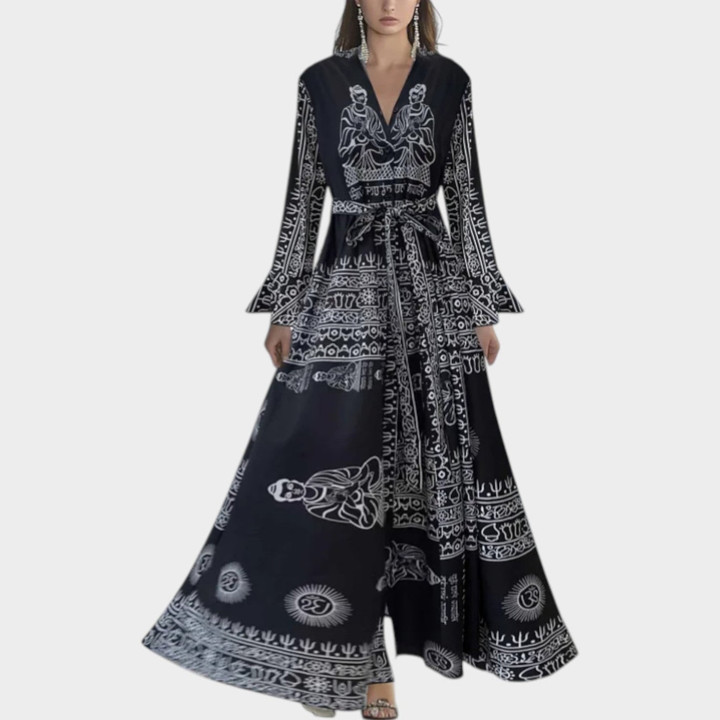 Claudette – Floral Chiffon-Look Maxi Dress