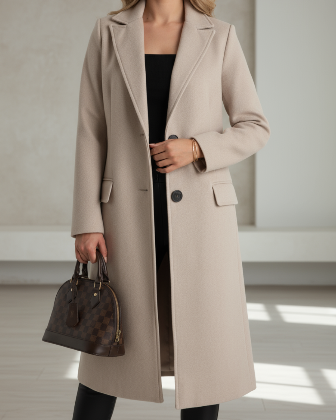Phyllis – Elegant Long Tailored Coat