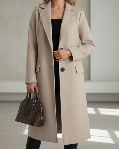 Phyllis – Elegant Long Tailored Coat