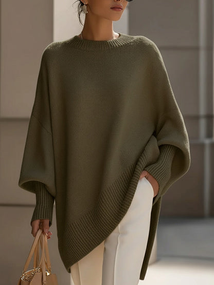Sherry – Oversized Draped Knit Sweater