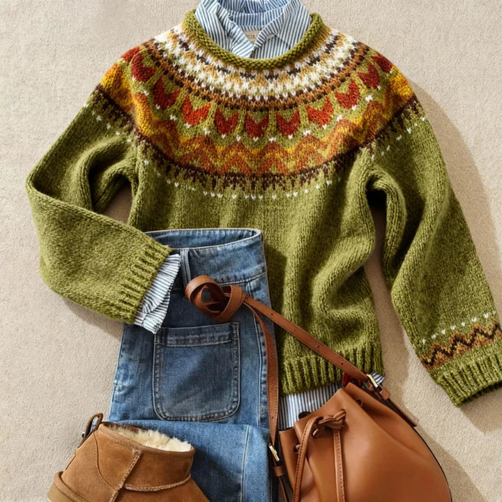 Margie – Fair Isle Knit Sweater