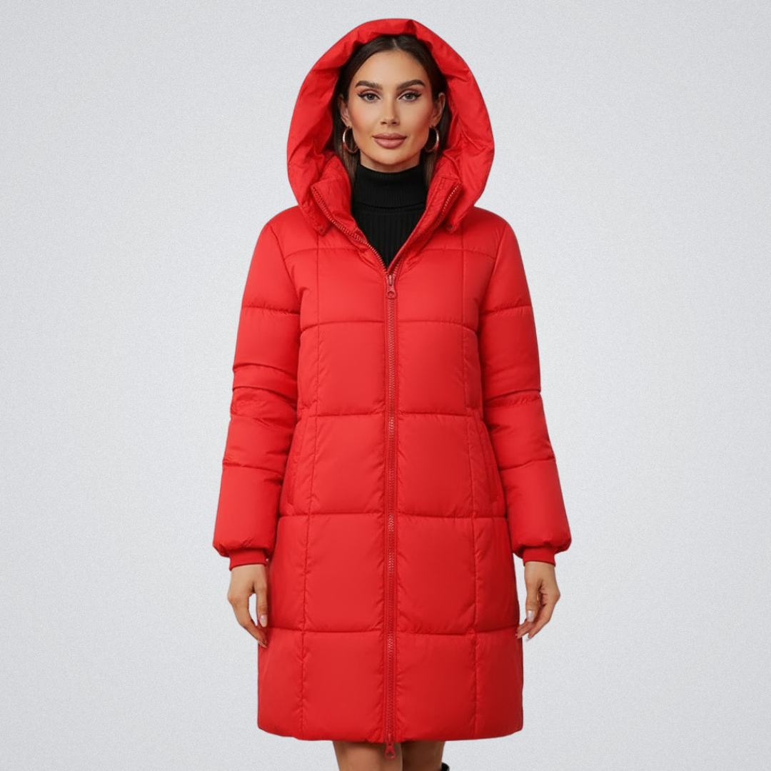 Imogene – Hooded Long Puffer Coat