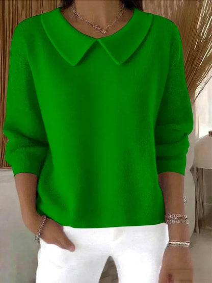 Imogene – Peter Pan Collar Long Sleeve Top