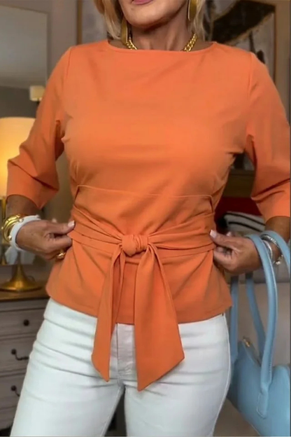 Josie – Belted Bow Waist Top