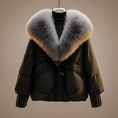 Sue – Quilted Puffer Jacket with Faux-Fur Collar