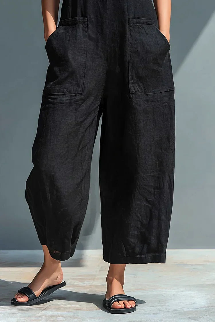 Aubree | Elegant Linen-Look Jumpsuit
