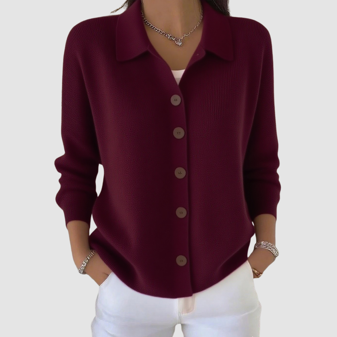 Leona – Button-Up Knit Cardigan