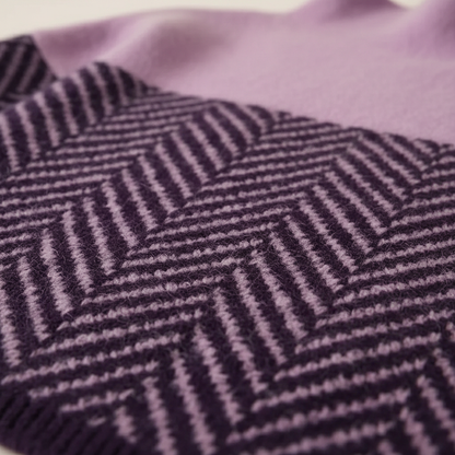 Jeanne – Herringbone Turtleneck Knit Sweater