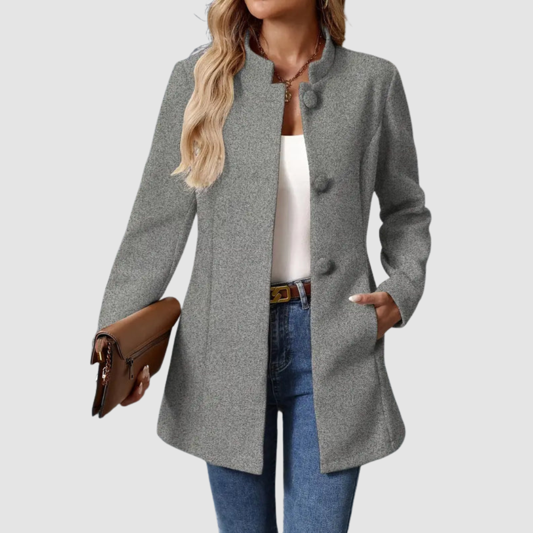 Lindsey – Tailored Stand Collar Elegant Jacket