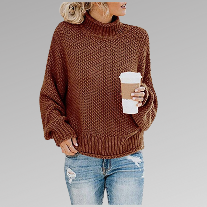 Dawn – Turtleneck Knit Oversized Sweater