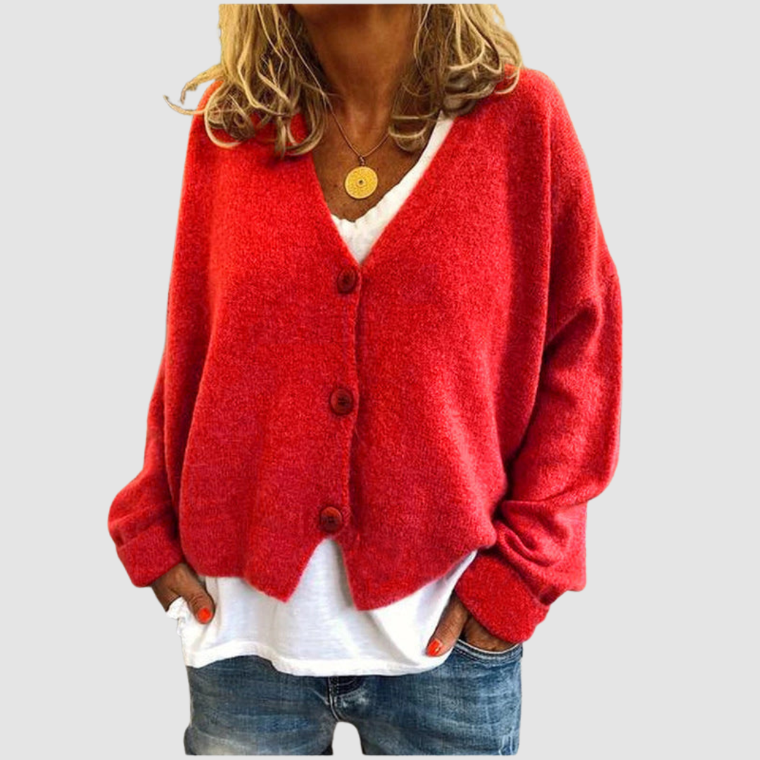 Mamie – Relaxed Knit Button-Up Cardigan