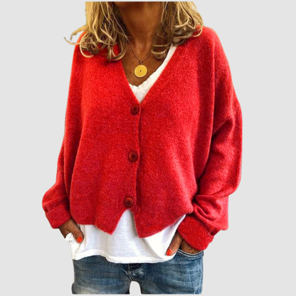 Mamie – Relaxed Knit Button-Up Cardigan