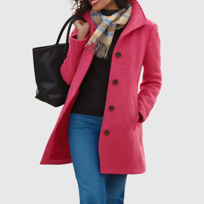 Ethel – Classic Tailored Single-Breasted Long Coat