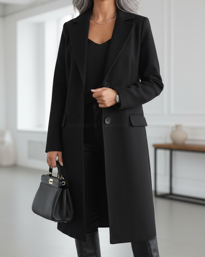Phyllis – Elegant Long Tailored Coat