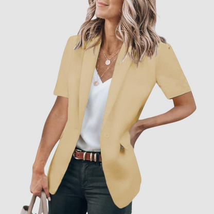 Lori – Short Sleeve Open Front Blazer