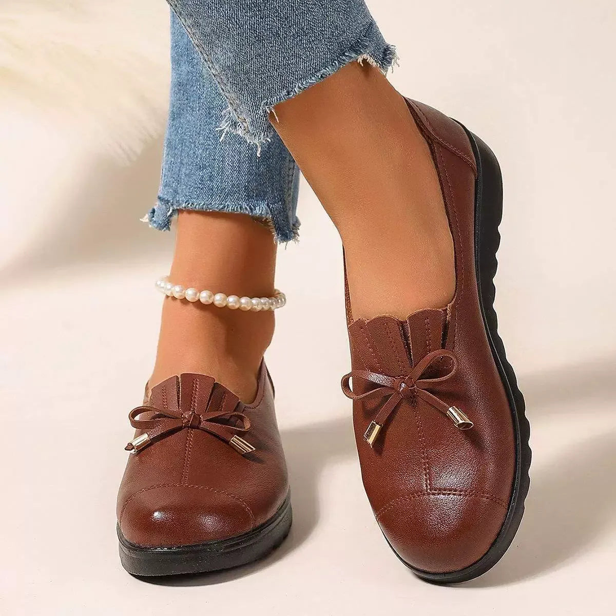 Thelma – Bow Detail Comfort Loafers