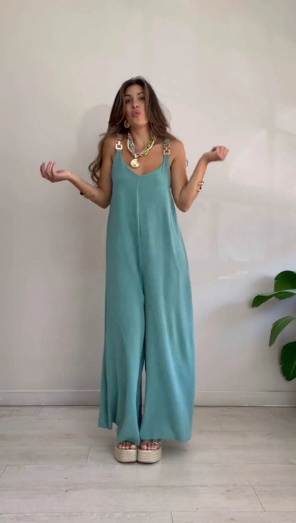Brittany – Relaxed Wide-Leg Sleeveless Jumpsuit