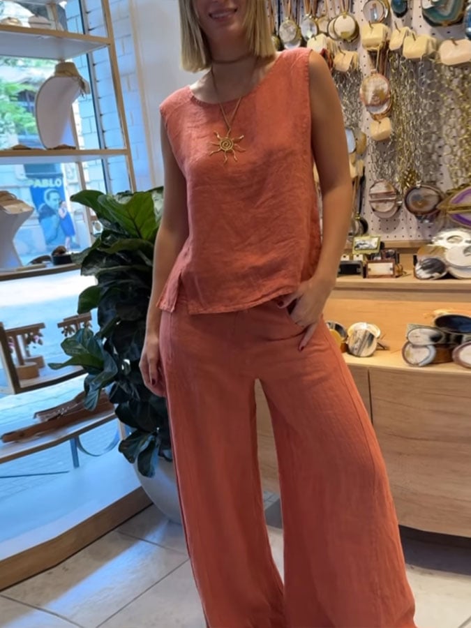 Ola – Relaxed Linen-Look Two-Piece Set